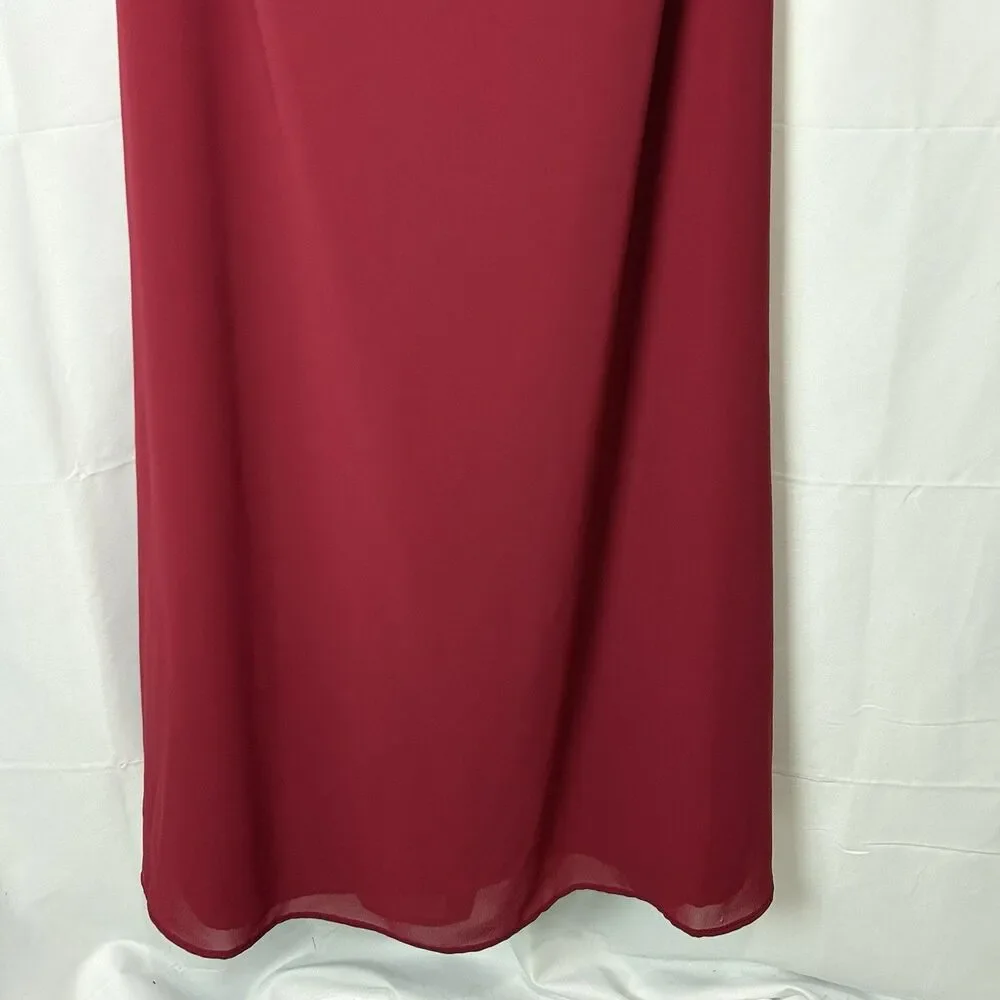 ALFRED SUNG Size 8 Claret Strapless Sweetheart Neckline Formal Cocktail Dress - Picture 3 of 8